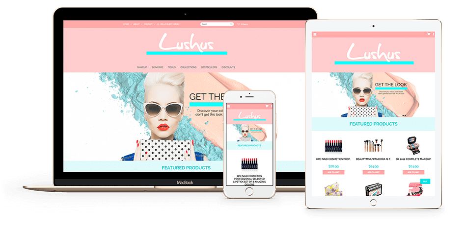 Lushus online store design